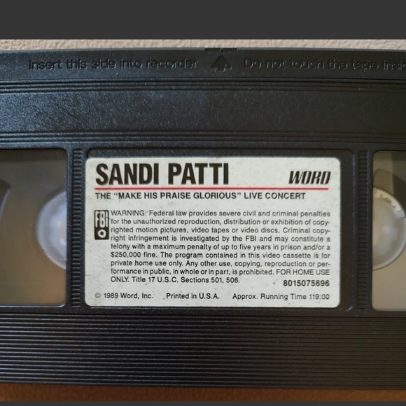 VHS Sandi Patti The "Make His Praise Glorious" Live Concert 119 minutes Hi-Fi - Picture 8 of 16